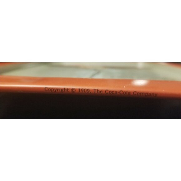 Drink Delicious Coca Cola Serving Tray Wall Decor Woman Big Floppy Hat Red 1970s - Picture 10 of 11